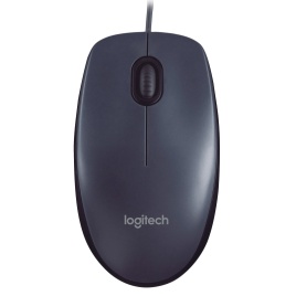 Мышь Logitech M90, оптическая, проводная, USB, Dark Grey (910-001794)