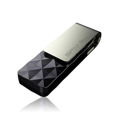 Накопитель 64GB Silicon Power Blaze B30, USB 3.0 black фото 1