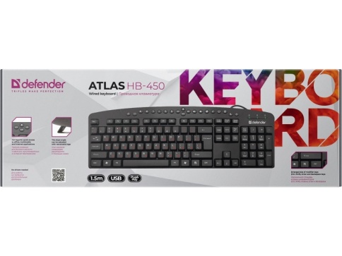 Клавиатура Defender Atlas HB-450, Черная