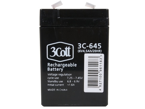 Купить Аккумуляторная батарея для АКБ 3cott 6V 4,5Ah