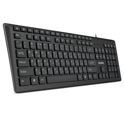 Обзор Клавиатура проводная SVEN KB-S307M, Black