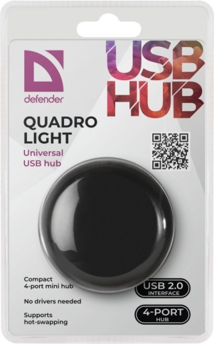 Концентратор 4-port Defender Quadro light USB 2.0 HUB фото 1