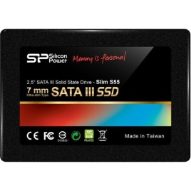 SSD накопитель Silicon Power Slim S55 SP120GBSS3S55S25 120ГБ, 2.5", SATA III