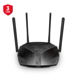 Wi-Fi роутер MERCUSYS MR70X, AX1800, Чёрный