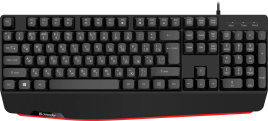 Клавиатура Defender Atom HB-546 RU,USB, черный,104+FN,1.8м