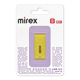 Накопитель Flash Drive 8Gb Mirex Softa, USB 3.0, Желтый