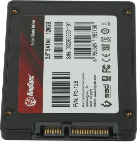 Сравнения SSD накопитель KINGSPEC P3-128 128ГБ, 2.5", SATA III, SATA