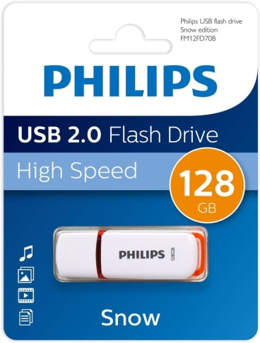 Накопитель Flash Drive 128GB PHILIPS SNOW2.0, USB 2.0 фото 1
