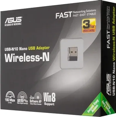 Wi-Fi адаптер ASUS USB-N10 Nano USB 2.0