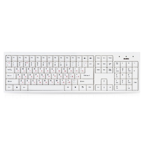 Купить Клавиатура Sven Standart 303 USB, Белая (SV-03100303UW)
