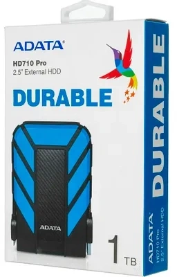 Характеристики Купить Внешний диск HDD A-Data DashDrive Durable HD710Pro, 1ТБ, Синий (AHD710P-1TU31-CBL)