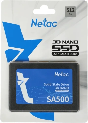 Обзор SSD накопитель NETAC SA500 NT01SA500-512-S3X 512ГБ, 2.5", SATA III, SATA