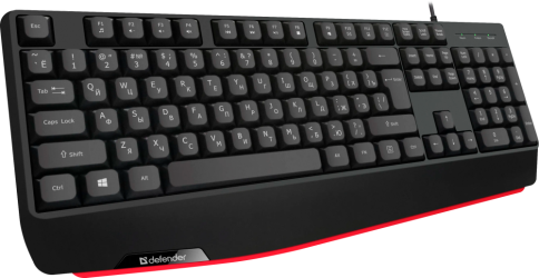 Обзор Клавиатура Defender Atom HB-546 RU,USB, черный,104+FN,1.8м