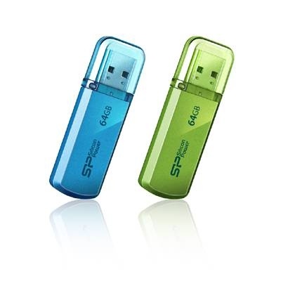 Накопитель 64GB Silicon Power Helios 101, USB 2.0, синий фото 1
