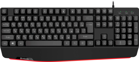 Купить Клавиатура Defender Atom HB-546 RU,USB, черный,104+FN,1.8м