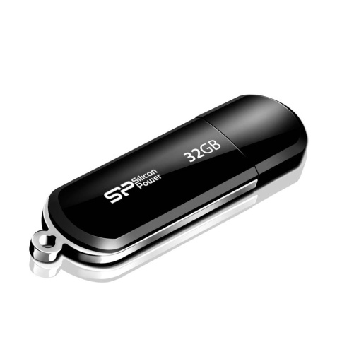 Накопитель 64Gb Silicon Power LuxMini 322, USB 2.0 black фото 1