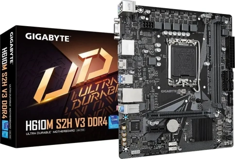 Характеристики Материнская плата Gigabyte H610M S2H V3 DDR4, Socket LGA 1700, Intel H610, mATX, Ret
