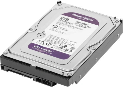 Обзор Жесткий диск WD Purple WD23PURZ, 2ТБ, HDD, SATA III, 3.5", 5400об/мин