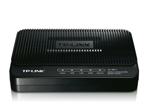 Купить Модем TP-LINK TD-8817, ADSL2+, Чёрный