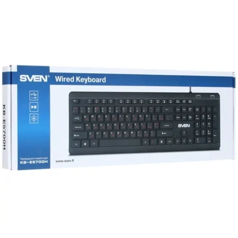 Клавиатура проводная SVEN KB-E5700H, Black