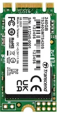 Купить SSD накопитель Transcend 420S 240ГБ, M.2 2242, SATA III, M.2 (ts240gmts420s)