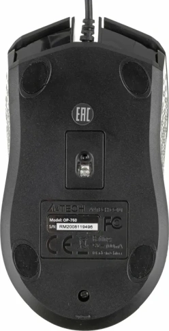 Сравнения Мышь проводная A4TECH OP-760, оптическая, USB, 1200dpi, Черный