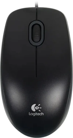 Купить Мышь проводная Logitech B100, оптическая, USB, 1000dpi, Черный (910-003357)