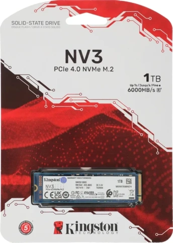 Сравнения SSD накопитель Kingston NV3 SNV3S/1000G 1ТБ, M.2 2280, PCIe 4.0 x4, NVMe, M.2